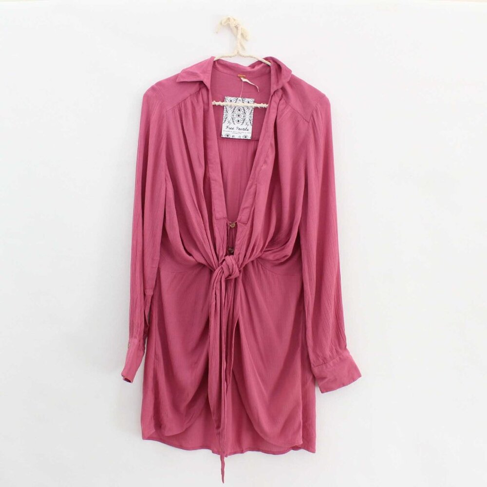 Free People Worlds Apart Tunic in Deep Plum